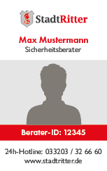 Beraterausweis Vorderseite